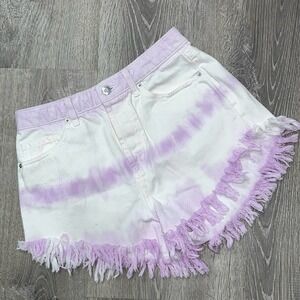 Wild Fable Tie Dye Frayed Hemmed Cotton Jean Shorts | Size 2